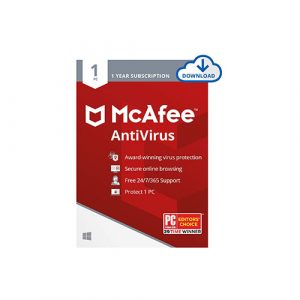 McAfee AntiVirus Protection 2021, 1PC, Internet Security Software, 1 Year